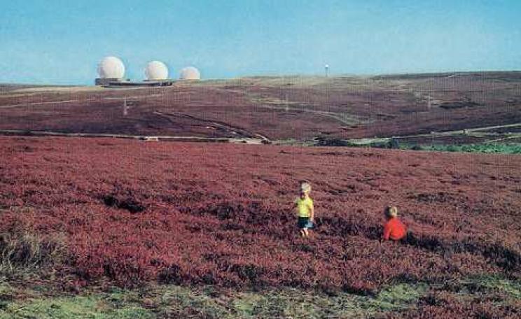 The nuclear threat has not gone away - indeed it may be rising. Fylingdales Early Warning station, UK - from a 1960's Colourmaster postcard. Photo: Futurilla via Flickr.com.