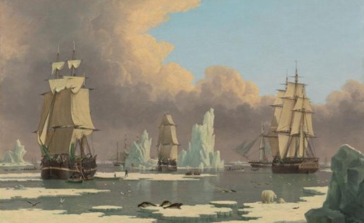 Oil painting by John Wood (1798-1849) of British whalers circa 1840. Photo: Lee and Juliet Fulger Fund  / Wikimedia Commons.