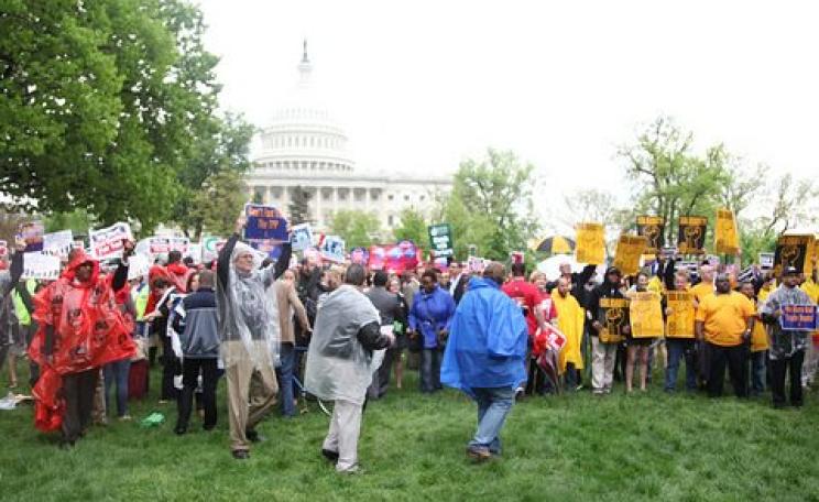 A May 2014 rally in Washington DC to oppose the Trans Pacific Partnership. Photo: AFGE via Flickr.