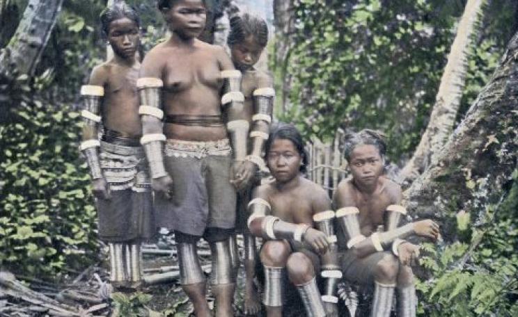 A group of Dayaks photographed on Borneo in 1910. The Indonesian government no longer recognises the People as 'indigenous', which may rob modern day Dayaks of protection against World Bank financed development projects.