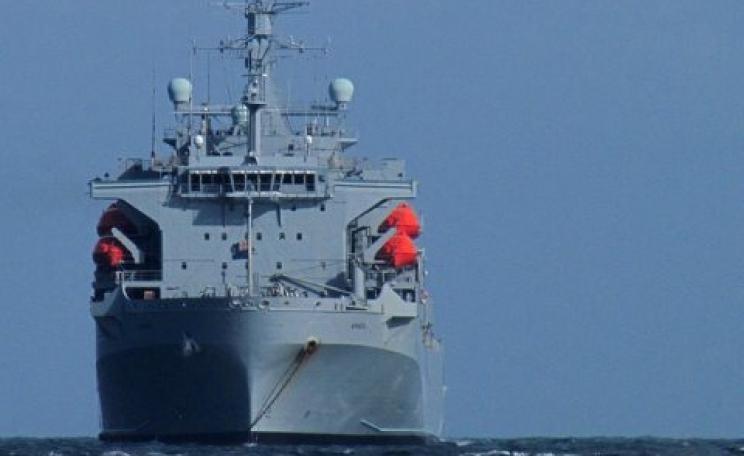 The RFA Argus, a 100 bed hospital ship operated by the Royal Navy. Photo: ozz13x via Flickr.