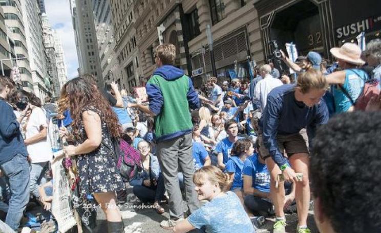 Many investors are already convinced: the Fllod Wall Street demo, 22nd September 2014. Photo: Resa Sunshine via Flickr.