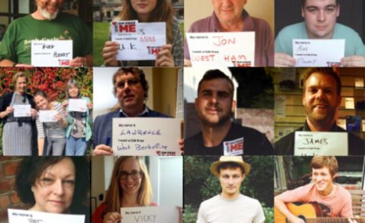 GM Free Me gallery - including the author, bottom left. Photo: GM Free Me.