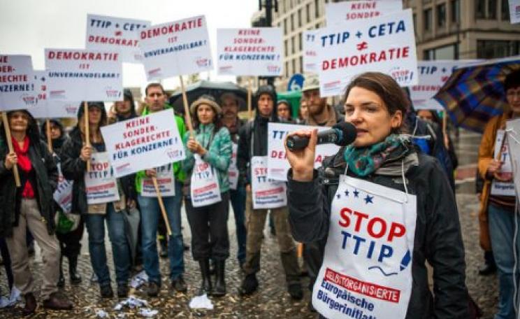 Stop TTIP demo in Berlin, October 2014. Photo: Jakob Huber / ECI via Stop TTIP! /  Flickr.