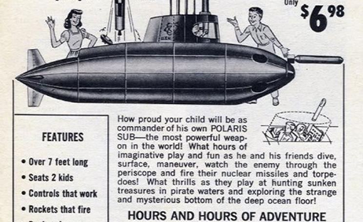 Polaris Nuclear Sub from Honor House advertisement published in the November 1967 issue of Workbasket magazine. Photo: clotho98 via Flickr.