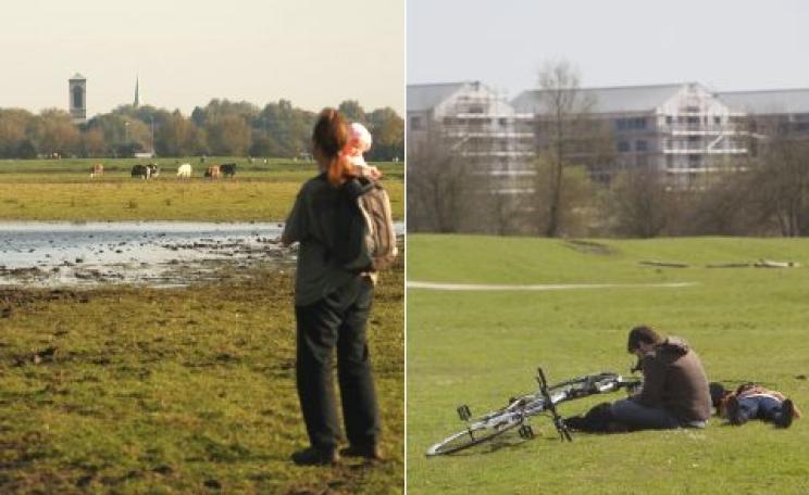 The view from Port Meadow, before and after. Original photos from Save Port Meadow.
