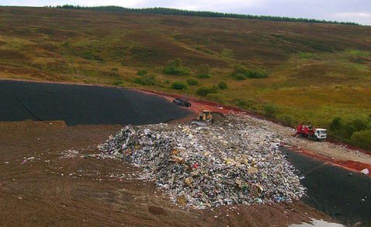 A new landfill site opens for business, Scotland. Photo: London Permaculture via Flickr (CC BY-NC-SA 2.0).