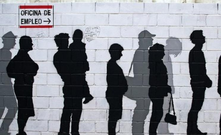 'Unemployment Wall' at Calle San Pablo, Zaragoza, Spain. Photo: Luis Colás via Flickr (CC BY-NC-ND 2.0).