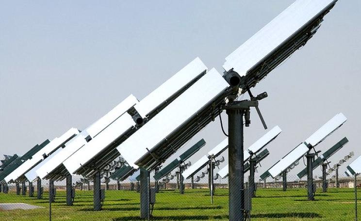 This PV farm near Sevilla, Spain, includes sun-tracking devices that double the daily output from the panels. Photo: Alejandro Flores via Flickr (CC BY 2.0).