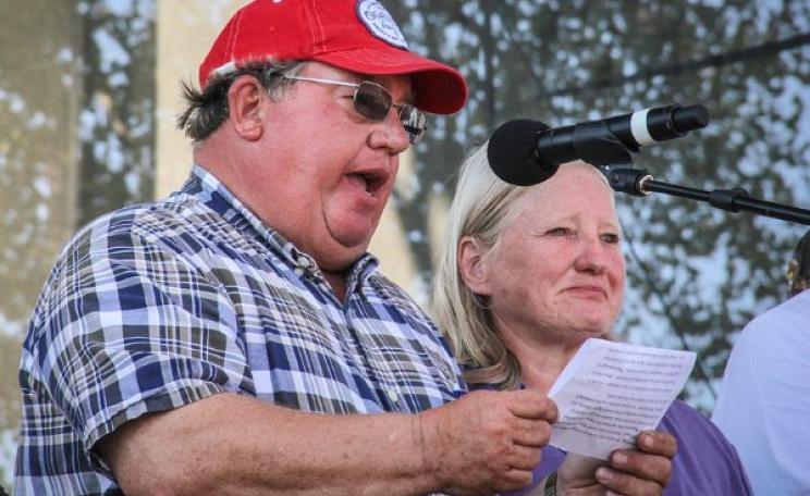 Art Tanderup and wife at Harvest the Hope. Photo: © HearNebraska.org via Flickr.