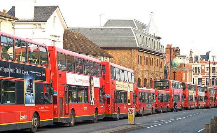 It's time to get smart about public transport! A 'bus jam' on Putney Hill, London. Photo: Chris Guy via Flickr (CC BY-NC-ND 2.0).
