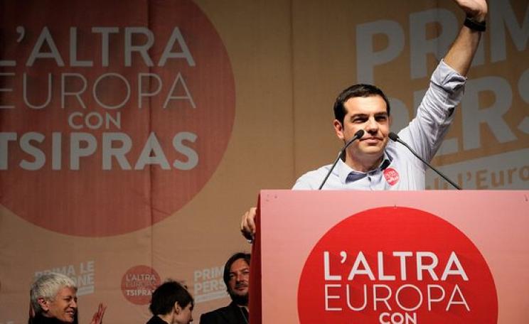 Syriza's Alexis Tsipras reaching out to progressive voters in Bologna, Italy, 19th May 2014, promising the way to 'the other Europe'. Photo: Lorenzo Gaudenzi via Flickr (CC BY-NC-ND 2.0).