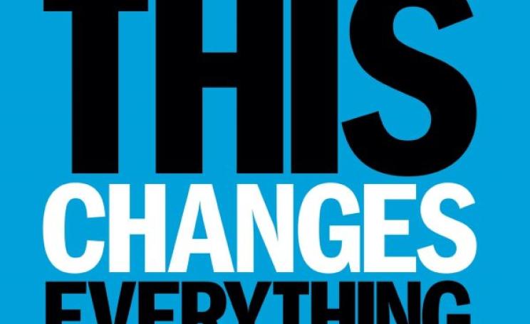 'This changes everything' front cover, Naomi Klein.
