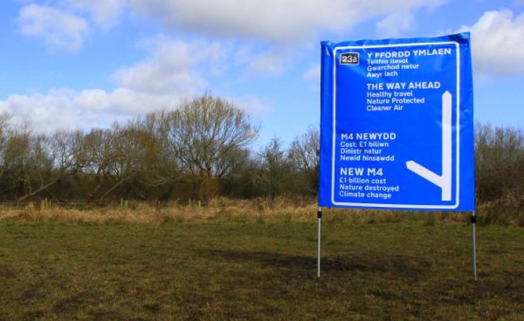 The Welsh government's plans for the M4 'bypass' around Newport across the Gwent Levels SSSIs represent a £1 billion orgy of destruction. Photo: FoE Cymru.