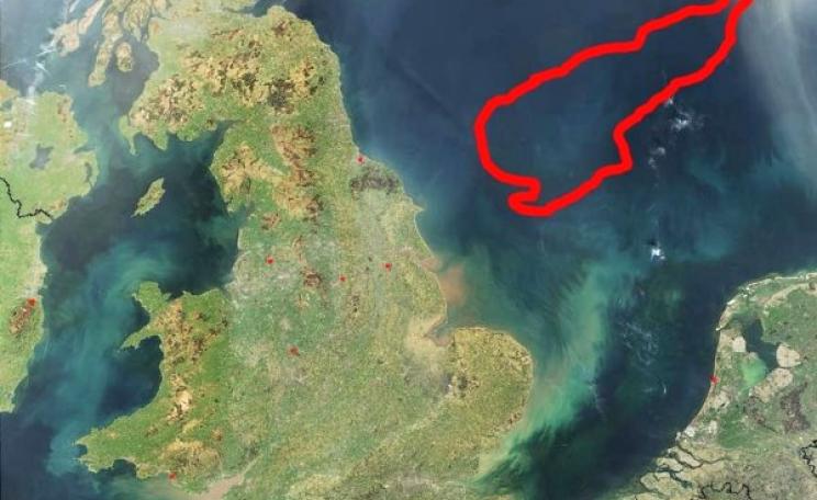 Doggerland - the perfect place for the world's biggest offshore wind farm? Photo: NASA via Wikimedia Commons.