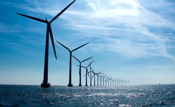 The Middelgrunden marine wind farm near Copenhagen is a wonder of 'green' energy technology. But even this has its toxic footprint, in the mines that produce the neodymium that's indispensable to their operation. Photo: Andreas Klinke Johannsen via Flickr