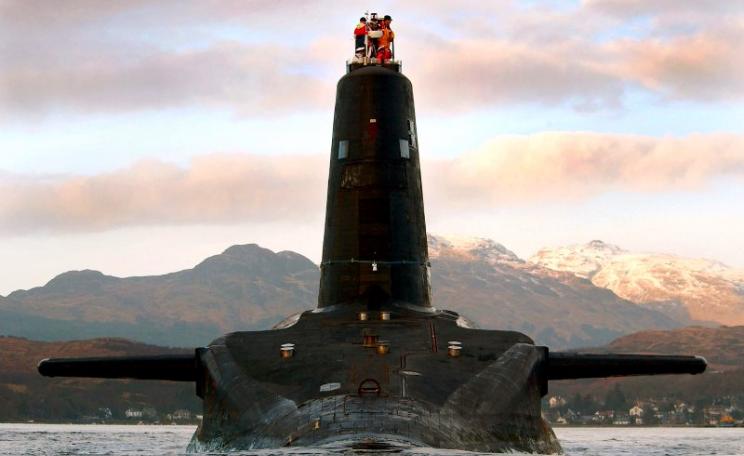 HMS Victorious, one of the Royal Navy's four strategic missile submarines, departs her home port at HM Naval Base Clyde at Faslane. Photo: Thomas McDonald via Flickr (CC BY-NC-SA).