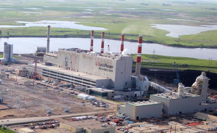Unit 3 of the Boundary Dam Power Station in Estevan, Saskatchewan, has been converted for post-combustion CCS, producing over 1 million tonnes of CO2 per year - pipelined to oil fields in the south of the province to increase recovery. Photo: SaskPower vi