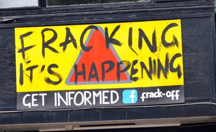 Fracking - it's happening! Get informed / Frack Off. Street sign in Brixton, South London. Photo: Matt Brown via Flickr (CC BY).