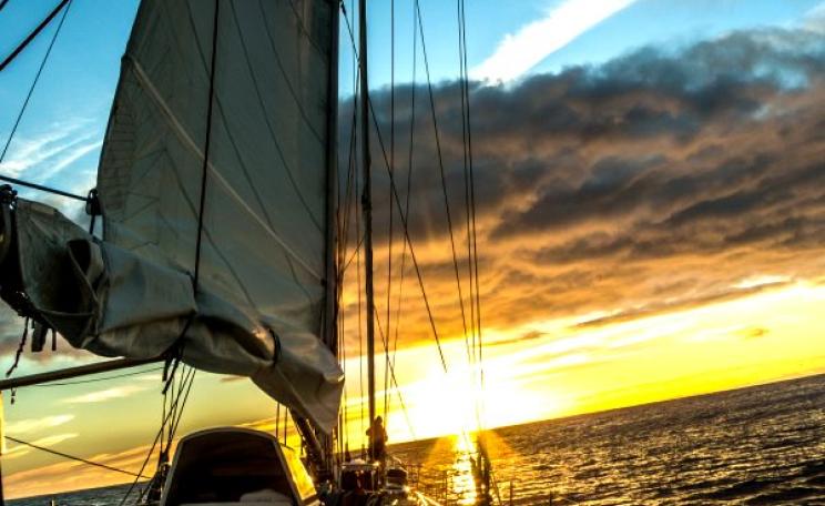 Sunset on the Sea Dragon. Photo: Kate Rawles.