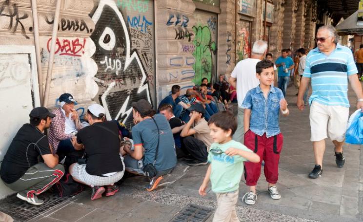 Ever growing numbers of Syrian refugees from war and hunger gather near Ommonia Square, Athens, Greece. Photo: Dubravka Franz via Flickr (CC BY-NC-ND).