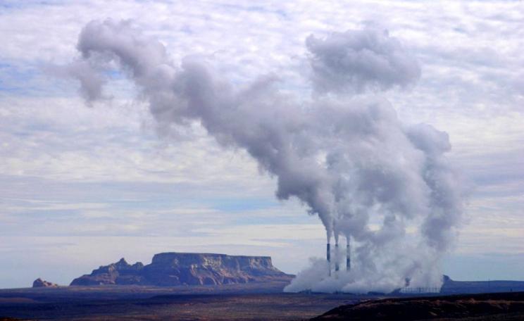 It'll take more than Obama's clean power plan to topple these smokestacks at the Navajo Generating Station in Arizona. Photo: Troy Snow via Flickr (CC BY).
