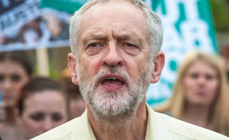 Jeremy Corbyn attends the People's Assembly Against Austerity, 8th July 2015, where DPAC, Friends of the Earth, Green Party and other organisations gathered in Parliament Square to protest Chancellor George Osborne's 'emergency' budget. Photo: Jasï£¿n via