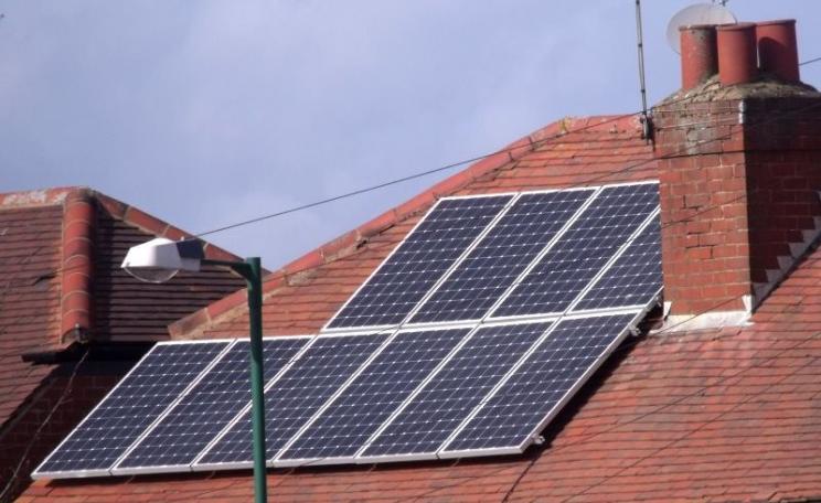 An end to the UK's solar industry? Solar panels on a house near the Northfield bypass, England. Photo: Elliott Brown via Flickr (CC BY).