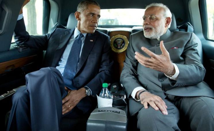 Best of friends? President Barack Obama and Prime Minister Narendra Modi of India en-route to the Martin Luther King, Jr. memorial on the National Mall in Washington DC, 30th September 2014. Photo: Pete Souza / The White House via Wikimedia.