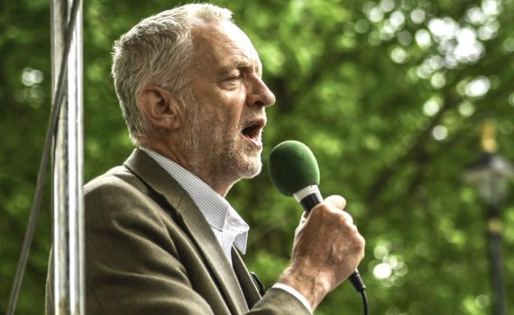 Jeremy Corbyn speaking at the 'End Austerity Now' march on the State Opening Of Parliament, 27th Ma7 2015. Photo: Sleeves Rolled Up via Flickr (CC BY-NC-SA).