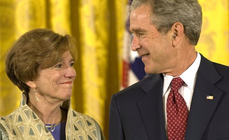 This one goes all the way to the top: Prof. Nina Fedoroff of Penn State, President of the American Association for the Advancement of Science, with shown with President G W Bush. Photo: Penn State via Flickr (CC BY-SA).