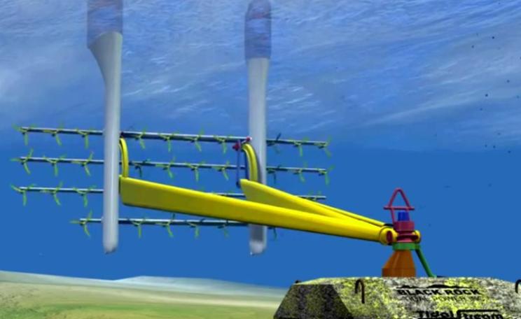 TidalStream T36 at FORCE Berth, Bay of Fundy. Photo: still from Youtube video by Windmill John (see embed).