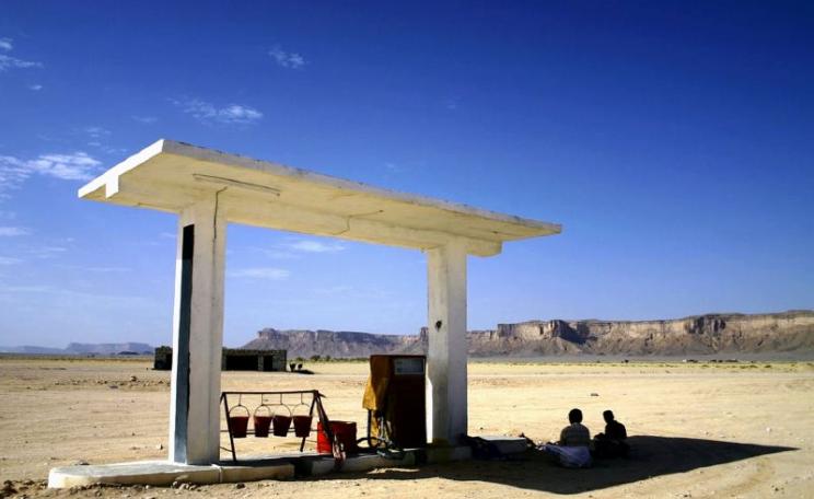 Plenty more where that came from under the desert sands. Garage in the Empty Quarter, Saudi Arabia. Photo: Jon Bowen via Flickr (CC BY-NC-ND).