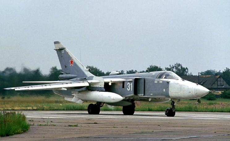 A Russian Su-24 of the type shot down today at Welzow, Germany, January 2014. Photo: Rob Schleiffert via Fliclr (CC BY-NC).