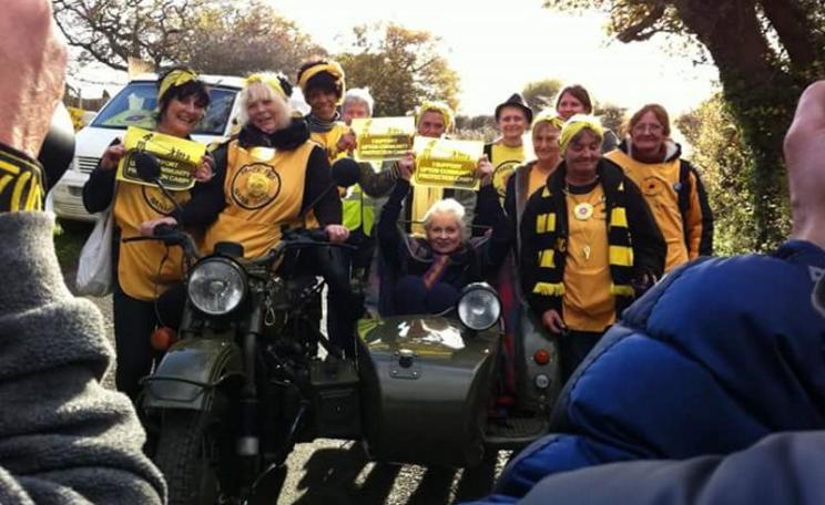 The Upton Community Protection Camp in Cheshire on 17th November, due to be evicted tomorrow, 4th December. Photo: Upton Community Protection Camp via Facebook.