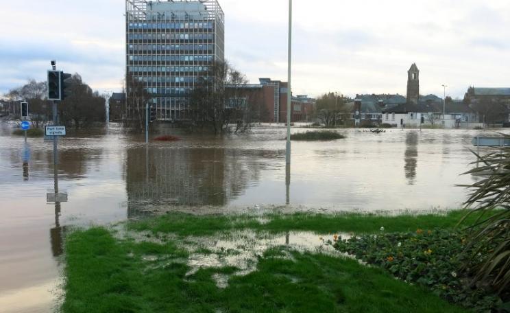 Flooding in Carlisle. With warming climate, there's much worse to come. Photo: John Campbell via Flickr (Public Domain).