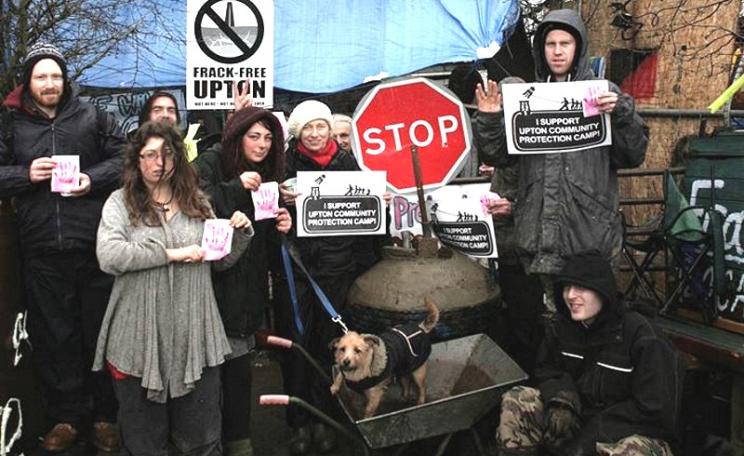 While negotiators were reaching their agreement at COP21 in Paris, members of the Upton Community Protection Camp were defending the UK from fracking. They still are. And the fight continues. Photo: Upton Community Protection Camp via Facebook.