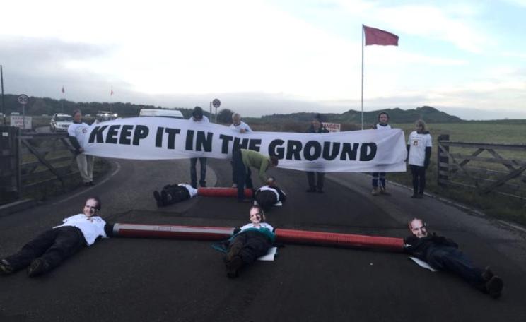Blockading Matt Ridley's coal mine. Photo: EndCoalNow.com.