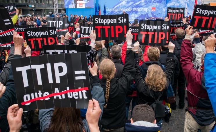 In Germany, it's not just flashmob protestors opposing TTIP. The German Judges Association is in on the act now too. Photo: campact vius Flickr (CC BY-NC-SA).