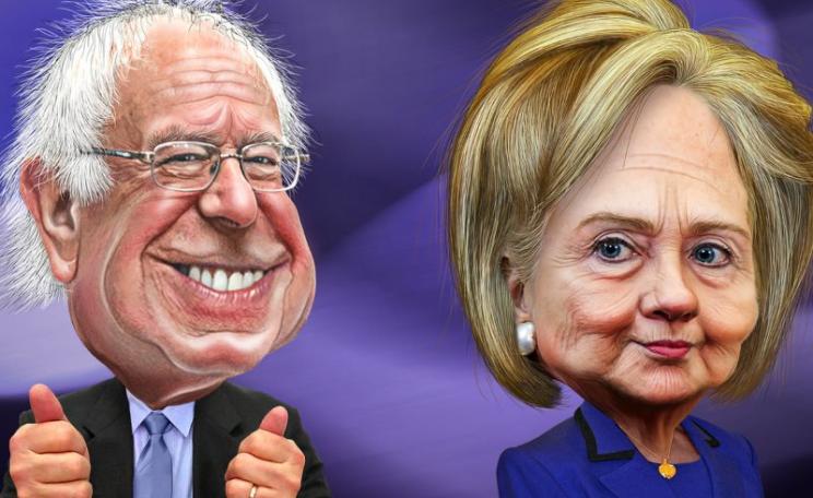 Which can you trust to tackle America's toxic legacy of crumbling nuclear plants? Bernie Sanders and Hillary Clinton. Artwork: DonkeyHotey via Flickr (CC BY-SA).
