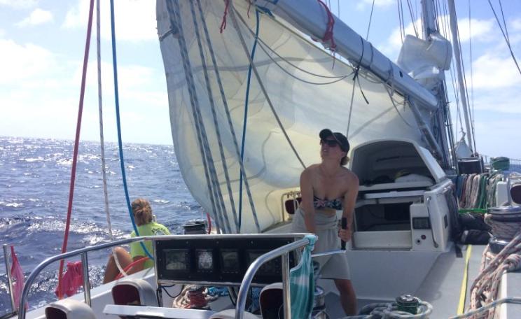 Cruising the open seas on the Sea Dragon. Photo: Katrina McQuail.