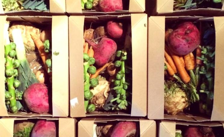 Good for the environment, and good for you too: organic vegetable boxes ready to go at Sandy Lane Farm, Oxfordshire. Photo: Sandy Lane Farm via Facebook.