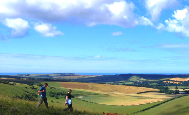 Walking on the South Downs: a perfect place for contemplation, reminiscence ... and love? Photo: JR P via Flickr (CC BY-NC)