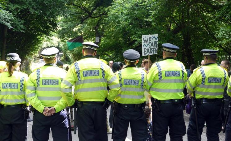 Much, much more of this to come? Anti-fracking campaigners at Cuadrilla drilling site at Balcombe, West Sussex. Photo: Sheila via Flickr (CC BY-NC).