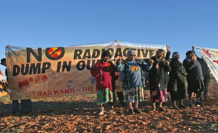 Aboriginal Traditional Owners protest against nuclear waste, Australia. Photo: Friends of the Earth International via Flickr (CC BY-NC-ND).