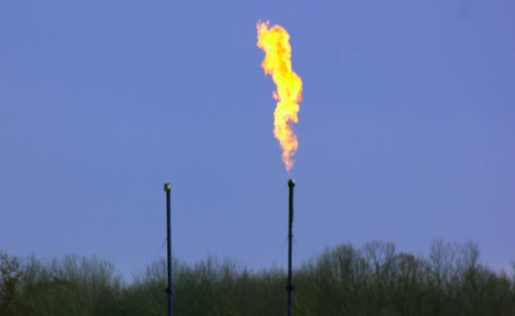 Flaring at the Scott Township fracking well, Pennsylvania. Photo: WCN 24/7 via Flickr (CC BY-NC).