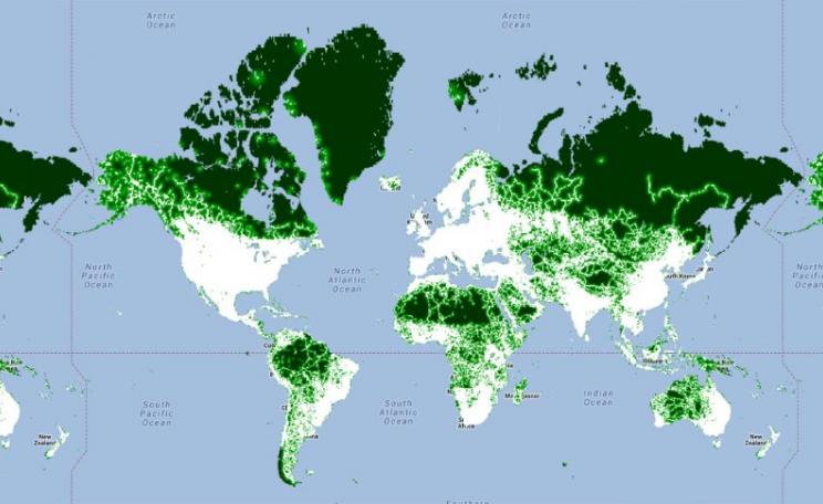 The roadless areas map developed by Roadfree.org and partners. The map referred to in this article is behind Science's paywall!