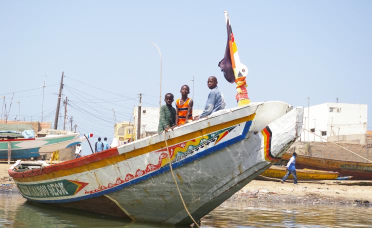 A traditional fishing boat in St.Louis, Senegal (c) Finn-DE