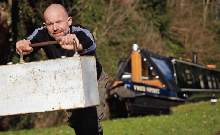 Paul Miles at a canal lock