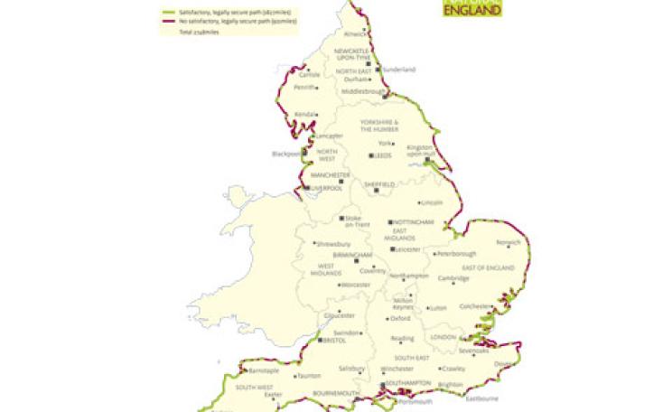 More than 1,000 miles of coastline is still inaccessible